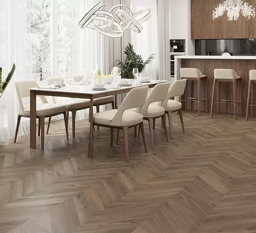 LVT плитка  Дуб Насыщенный Chevron