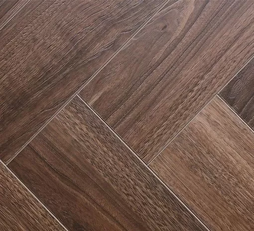 Каменно-полимерные полы с подложкой FirmFit Herringbone Орех американский 3290