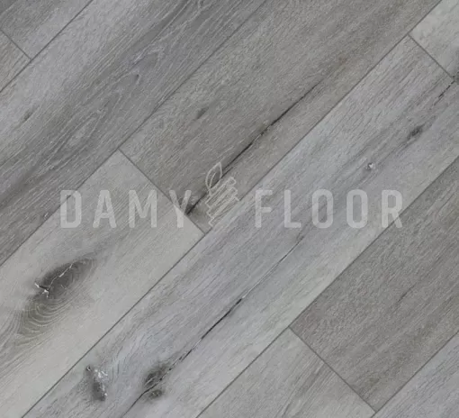 Кварцвиниловая плитка SPC Damy Floor T7020-5D Дуб Состаренный Серый